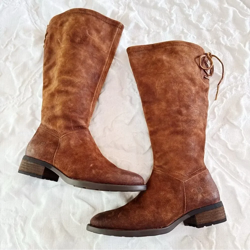 Born Hayden Knee High Boot Size 7.5 Wide Calf New